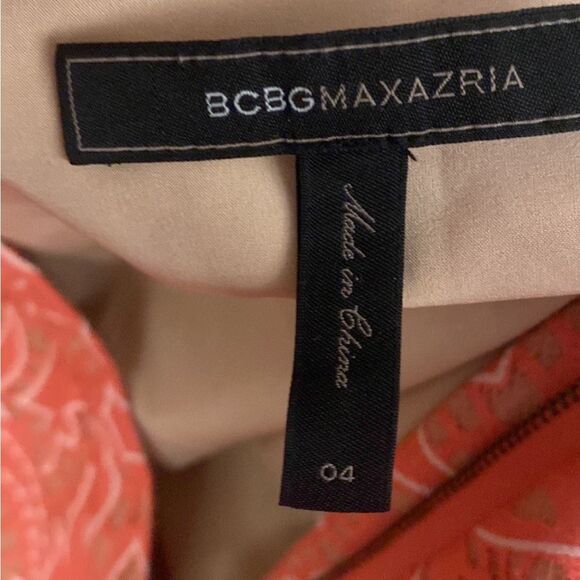 Bcbg Maxazria Chic lace Sleeveless High Low Dress in Coral, US4 - Picture 11 of 11